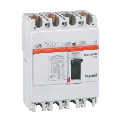 Автоматический выключатель DRX125 термомагнитный 80A 4П 10KA | код. 027256 |  Legrand 